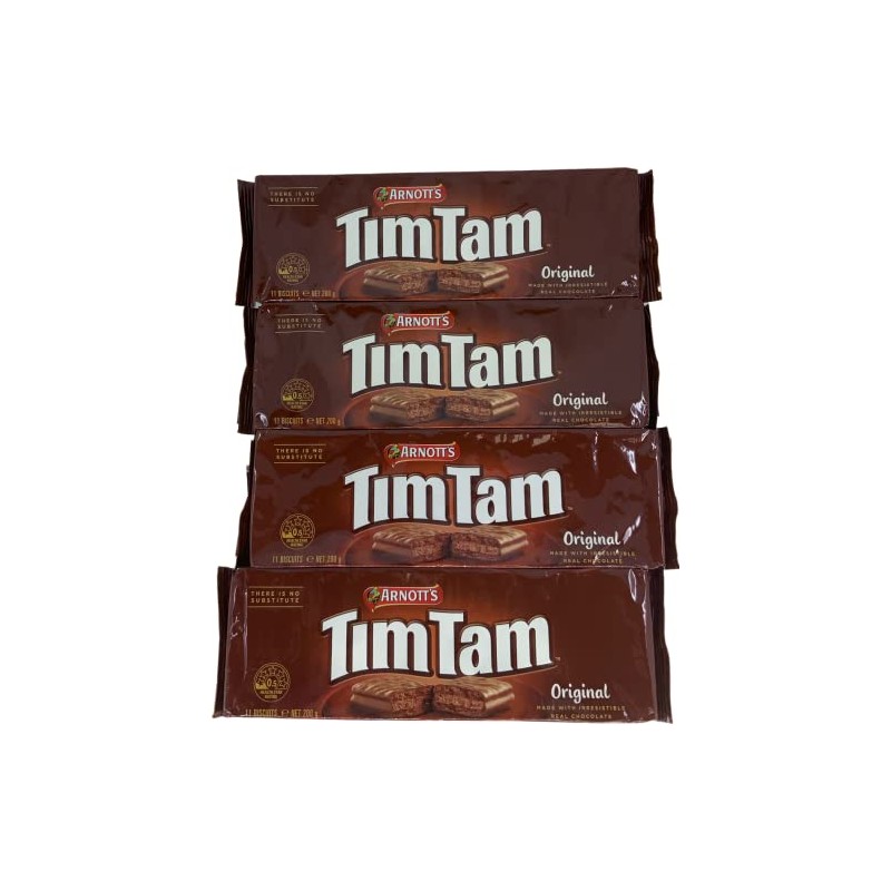Tim Tam Original Chocolate Biscuit Cookie 200g (Pack of 4)