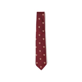 Beams Plus Men's Silk Crest Shield Embroidered Tie, BURGUANDY