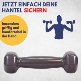 Best Sporting Vinyl Dumbbell 0.5 1.0 or 1.5 kg, Anthracite or Blue (0.5 kg, Anthracite)