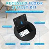 KYHSHJ Standard Outlets Recessed Circular Floor Socket Kit with 2