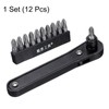 HARFINGTON Right Angle Screwdriver 4" 90 Degree Magnetic Mini Ratchet