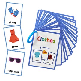 Lachilly Clothes Learning Flashcards, High Frequency Words, Beginning Reading, Kindergarten to 1st Grade, ESL Teaching Materials, Autism Learning Materials, Vocabulary Building, 15 Cards, 28 Words