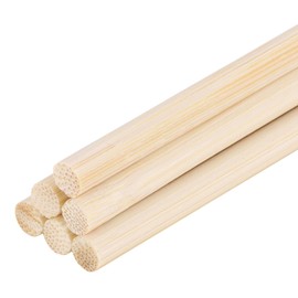 DMiotech 25 Pack 1/4" x 6" Wooden Dowel Rods Unfinished Natural Sticks Wood Craft Sticks for Home Decor Projects and Making DIY Craft,Wood Color