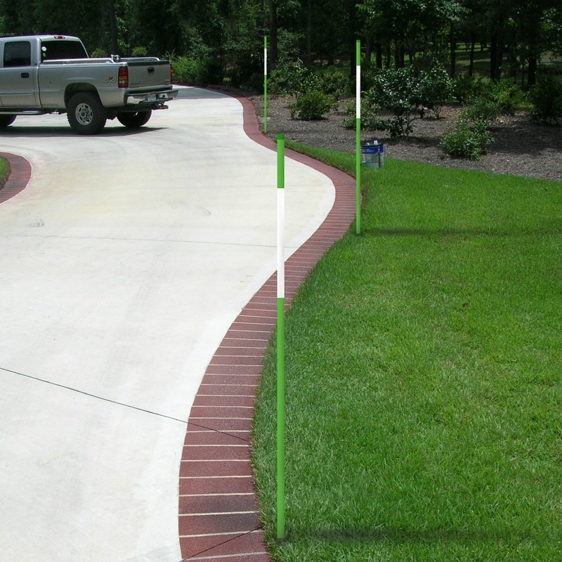 FiberMarker Reflective Driveway Markers 36-Inch Green 20-Pack 1/4-Inch Dia Solid