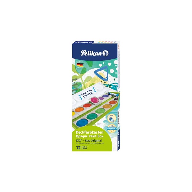 Pelikan 701310 Paint Box K12 Paint Box with 12 Colours