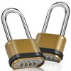 4 Digit Heavy Duty Combination Lock - 105mm Long Shackle