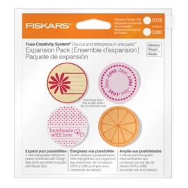 Fiskars 100860-1001 Circle Design Plate Expansion Pack, Medium, 4-Pack