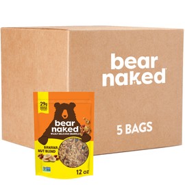 Bear Naked Granola Cereal, Whole Grain Granola, Breakfast Snacks, Banana Nut Blend (5 Bags)