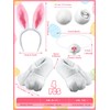 Giegxin 5 Pcs Adult Easter Bunny Costume White Rabbit Costume