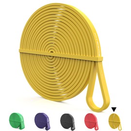 FitBeast Pull Up Band, 5-15LBS Resistance Band Pull Up for Calisthenics, CrossFit, Powerlifting, Stretch Mobility, Pull Up Assistance Band, Yellow