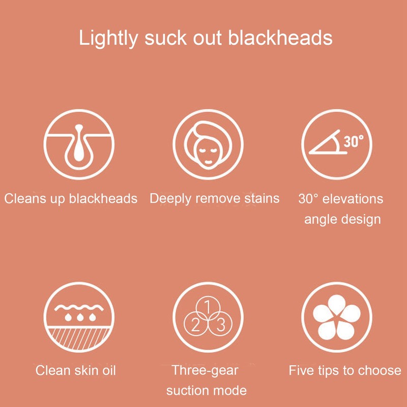 USB Charging Electric Blackhead Removal Machine Vacuum Suction Face Pore