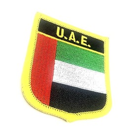 United Arab Emirates UAE Middle East Dubai Flag Iron On Embroidered Fabric Sew On Patch Pack of 1