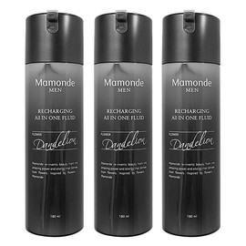 Mamonde 마몽드 맨 리차징 올인원 플루이드 180ml 3개 Mamonde Man Recharging All-in-One Fluid 180ml 3pcs
