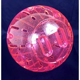 Global Pets Hamster Ball With Sparkle, 7" Hamster Disco Ball with Screw Fit Design (Pink)