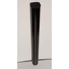 1" Diameter x 12" Long Black Opaque Extruded Acrylic Plexiglass