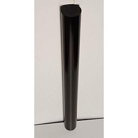 1" Diameter x 12" Long Black Opaque Extruded Acrylic Plexiglass Rod - 25.4mm x 304.8mm