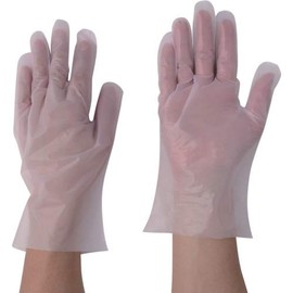 As One 6-896-02 Sanitation Gloves, PE Thick, Embossed, M, 100 Pieces