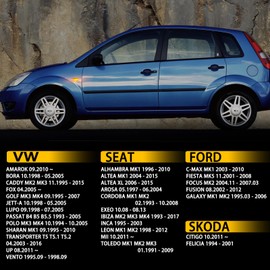 OZ-LAMPE Side Indicator for Fiesta C-Max Focus Fusion Galaxy Bora Golf Jetta Passat Polo Sharan Vento Ibiza Leon Citigo Felicia, Dynamic LED Side Marker 18 SMD Amber Turn Signal Light Error Free, 2PCS