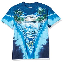 Liquid Blue unisex adult Night Time Dive T-shirt T Shirt, Tie Dye/Multi, X-Large US