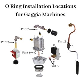 Food Grade OEM Style Silicone O-Ring Set for Gaggia Classic, Classic Pro, and Classic Pro Evo - Heat-Resistant and Durable by Sungaze Coffee