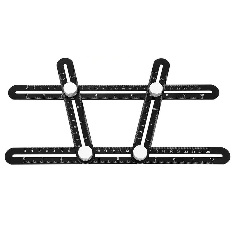 Ticfox Multi Angle Measuring Ruler Aluminum Alloy Template Layout Tool