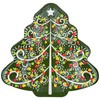 HNH Christmas Paper Plates Set 20 Pieces Christmas Tree-Shape Party
