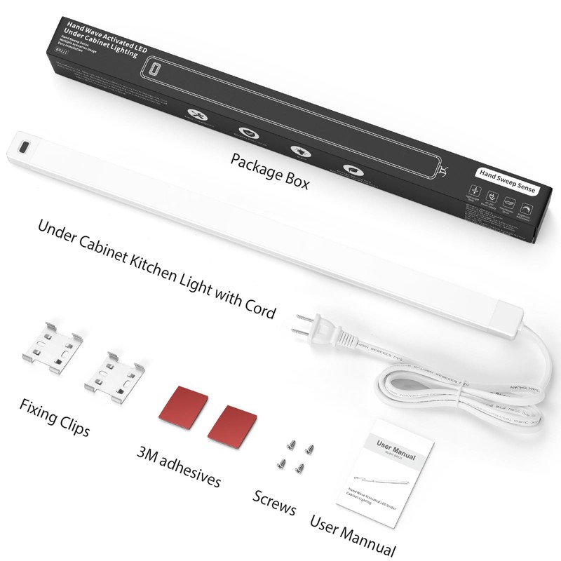 MYPLUS 16 Inch Under Cabinet Lights with Hand Wave, Under