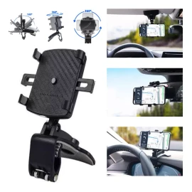 Dolores Soporte Porta Celular 360º Carro Visera Dashboard Auto Movil