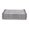 Everplush Diamond Jacquard Wash Cloth, 6 Pack, Polyester, Grey, 6