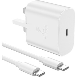 KP TECHNOLOGY 25W Fast Charger for Motorola Moto G56 / G86 / G86 Power / G15 G05 / E15 / G85 G75 G55 G35 / E14 / G04 G14 G24 G34 G54 G84 / G13 G23 G53 G73 / G32 G62 G82 G50 / E13 E20 E30 E40 (WHITE)