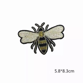 MOJOH Bee Patch Embroidered Iron On Appliques Fun DIY Clothing Patch