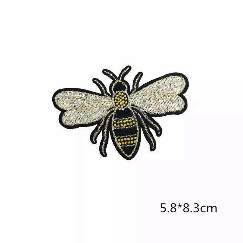 MOJOH Bee Patch Embroidered Iron On Appliques Fun DIY Clothing