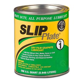 Slip Plate Dry Graphite Lubricant 2-Pack (1 Quart Cans) — Heavy-Duty Dry Film Coating, Weather-Resistant, Rust & Friction Protection