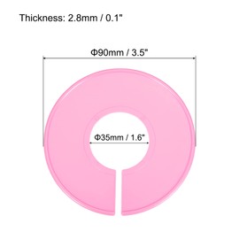 PATIKIL Clothes Dividers 10 Pack Blank Clothing Rack Size Sorting Reusable Wardrobe Round Hanger Separator, Pink