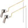 2 Pack Universal Side Mount Toilet Handle Angle-Mount Adjustable Trip