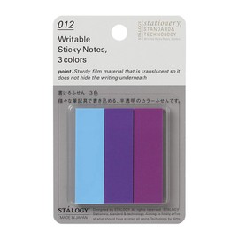 STALOGY 012 Writable Sticky Notes/ 3 colors (C) by STALOGY