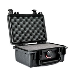 PELI 1120 Wasserdichtes Case für Optische und Elektronische Instrumente , IP67 Wasser- und Staubdicht, 2L Volumen, mit Schaumstoffeinlage (Anpassbar), Schwarz