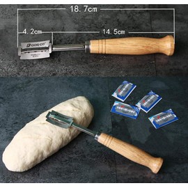 YHUA Baker's Bread Lame with 4 Blades Included Dough Scoring Tool