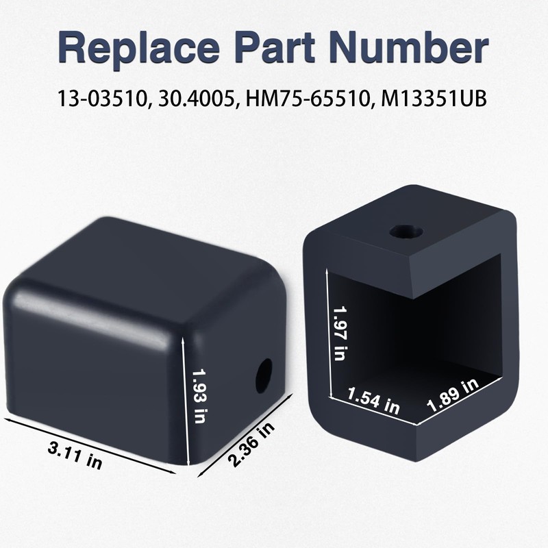 FUSCH Blue Bumper Hood Rest Bushings Short Bolt-on Compatible with