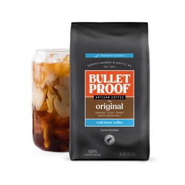 Bulletproof Original Cold Brew Coffee, Medium Roast Coarse Ground, Clean and Tested for Toxins, Smooth Artisan Coffee for Cold Brew Iced Coffee, 12 oz