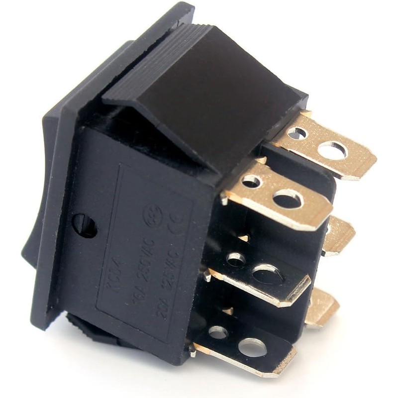 Switian 6Pcs 6-Terminals 3 Position ON/OFF/ON DPDT Boat Rocker Switch