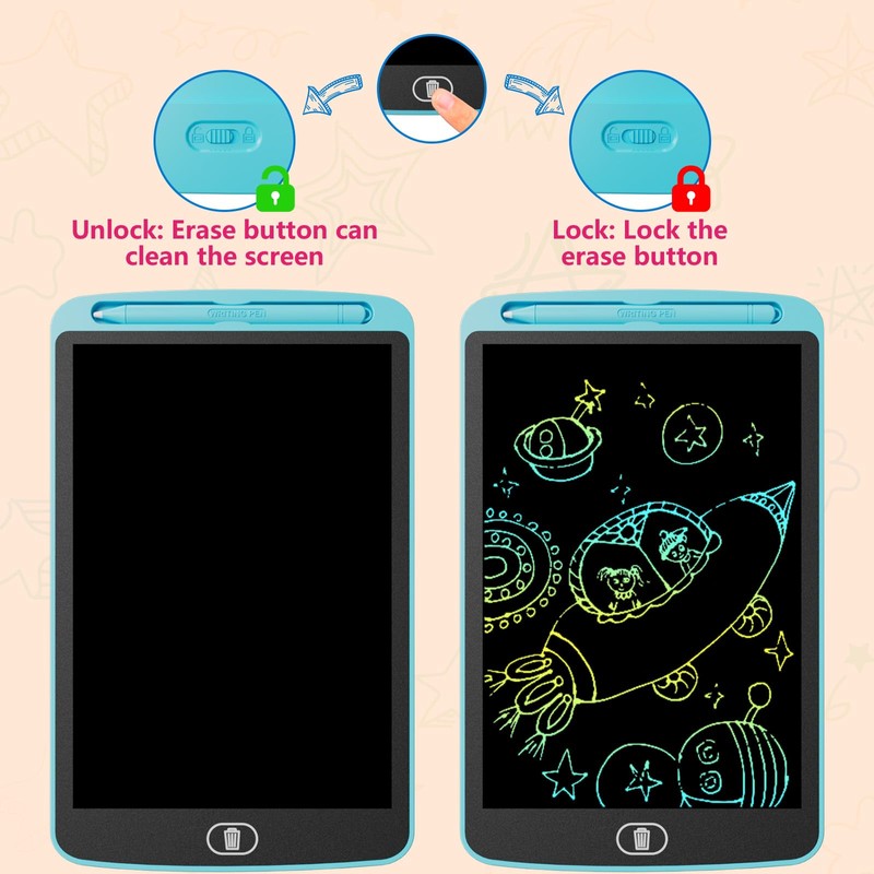Electight 3pcs 10 Inch LCD Writing Tablet, Colorful Doodle Scribbler