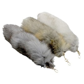 Izemisonico Tail Keychain, Fur Fashion, 15.7 inches (40 cm), Voluminous and Fluffy, Gal Tail, Accessory, Bag Charm, Costume, Interior Design, SNS Photography, Anima, Strap, Kids, Adults, Gift, Genuine