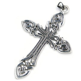 Celts Cross Pendant Jewellery 925 Sterling Silver, Pendant with Eyelet: 6.5cm
