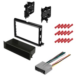 CACHÉ KIT1059 Bundle with Car Stereo Installation Kit for Ford Mustang 2005 – 2009 in Dash Mounting Kit, Harness for Single or Double Din Radio Receivers (3 Item)