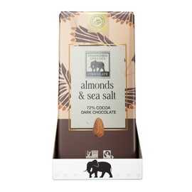Endangered Species Dark Chocolate Bar w/Sea Salt & Almonds (72% cocoa)