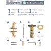 SORWDUERM 1 Pack Gold Door Lever Passage Door Levers Brushed