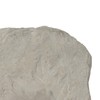 Benjara Concrete Fossil Accent Stone with Maple Leaf Imprint, White,