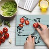 Ambesonne Cartoon Cutting Board, Scribble Art of a Running Puppy