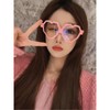 laureles 2023 Fashion Heart Shaped Goggle Y2K Sunglasses One Piece